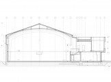 Querschnitt durch Bestandshalle und Anbau